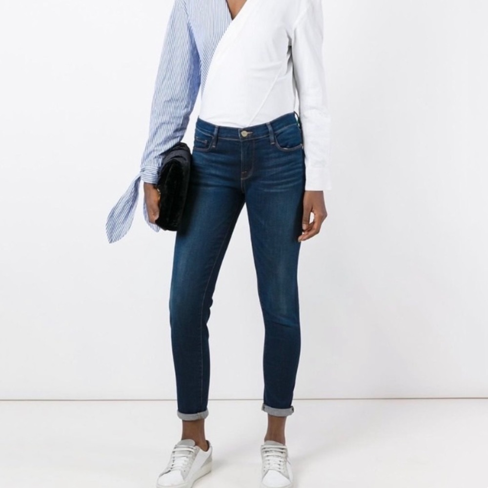 Frame Le Garçon Boyfriend Jean in West Drive - Picture 1 of 8